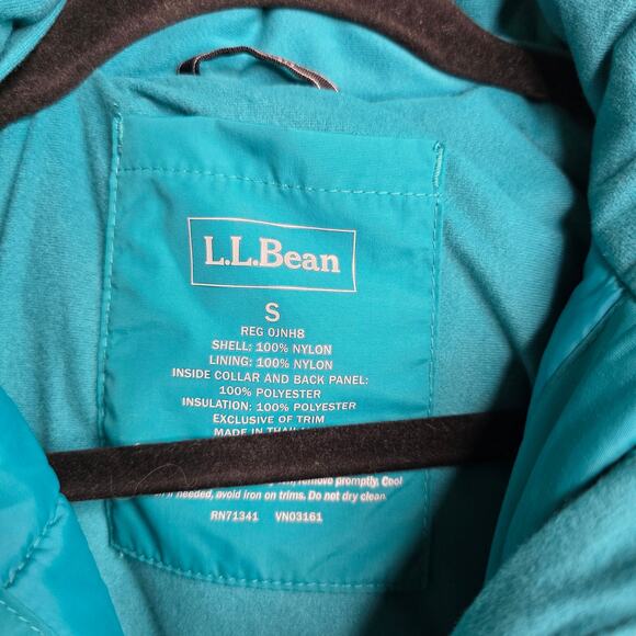 L.L Bean, Teal and White Winter Ski Coat, Women, Small - Picture 2 of 7